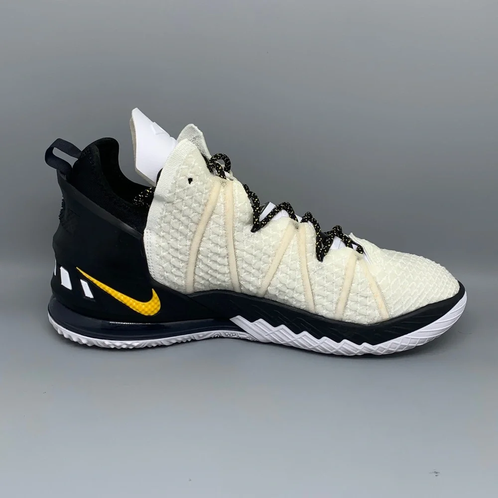 Nike LeBron 18 Black White Basketball Shoes CQ9283-100‎ Men’s Sz 13.5
